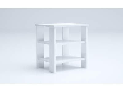 Κομοδίνο - τραπεζάκι  LEO 3 (λευκό στιλπνό)